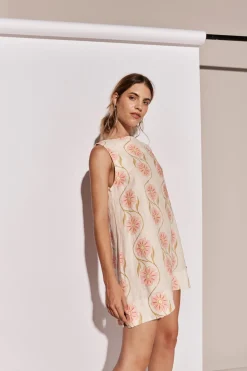 Aftersun Linen Mini Dress Bloom