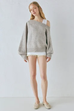 Alma Knit Jumper Grey Marle