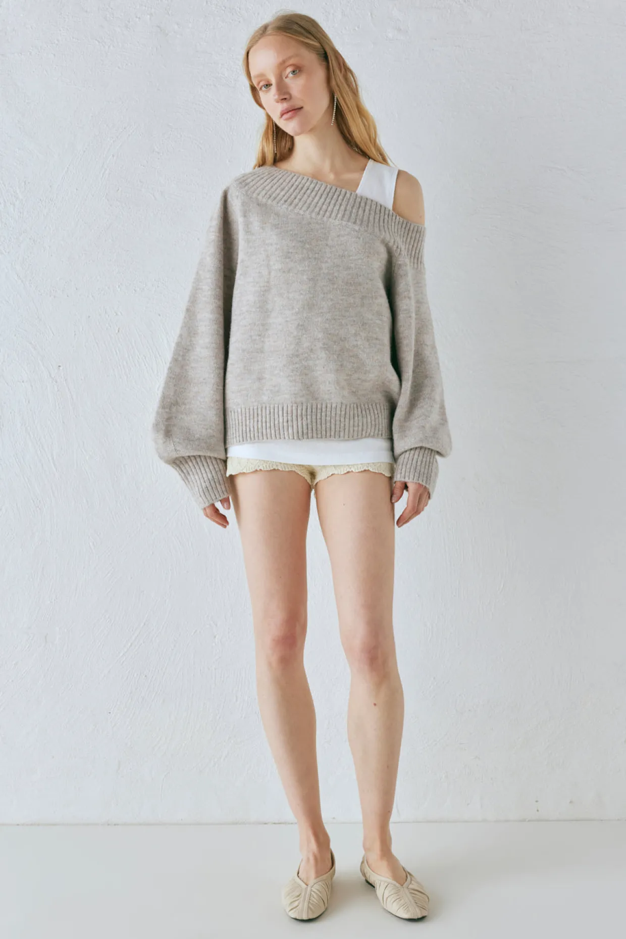 Alma Knit Jumper Grey Marle