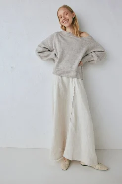 Alma Knit Jumper Grey Marle