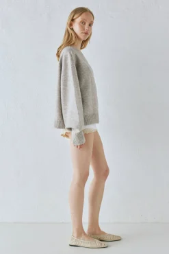Alma Knit Jumper Grey Marle