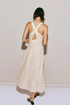 Ana Linen Maxi Dress Wave