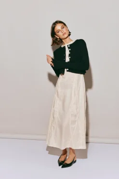 Ana Linen Maxi Dress Wave