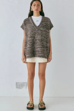 Anita Knit Tunic Vest Marle