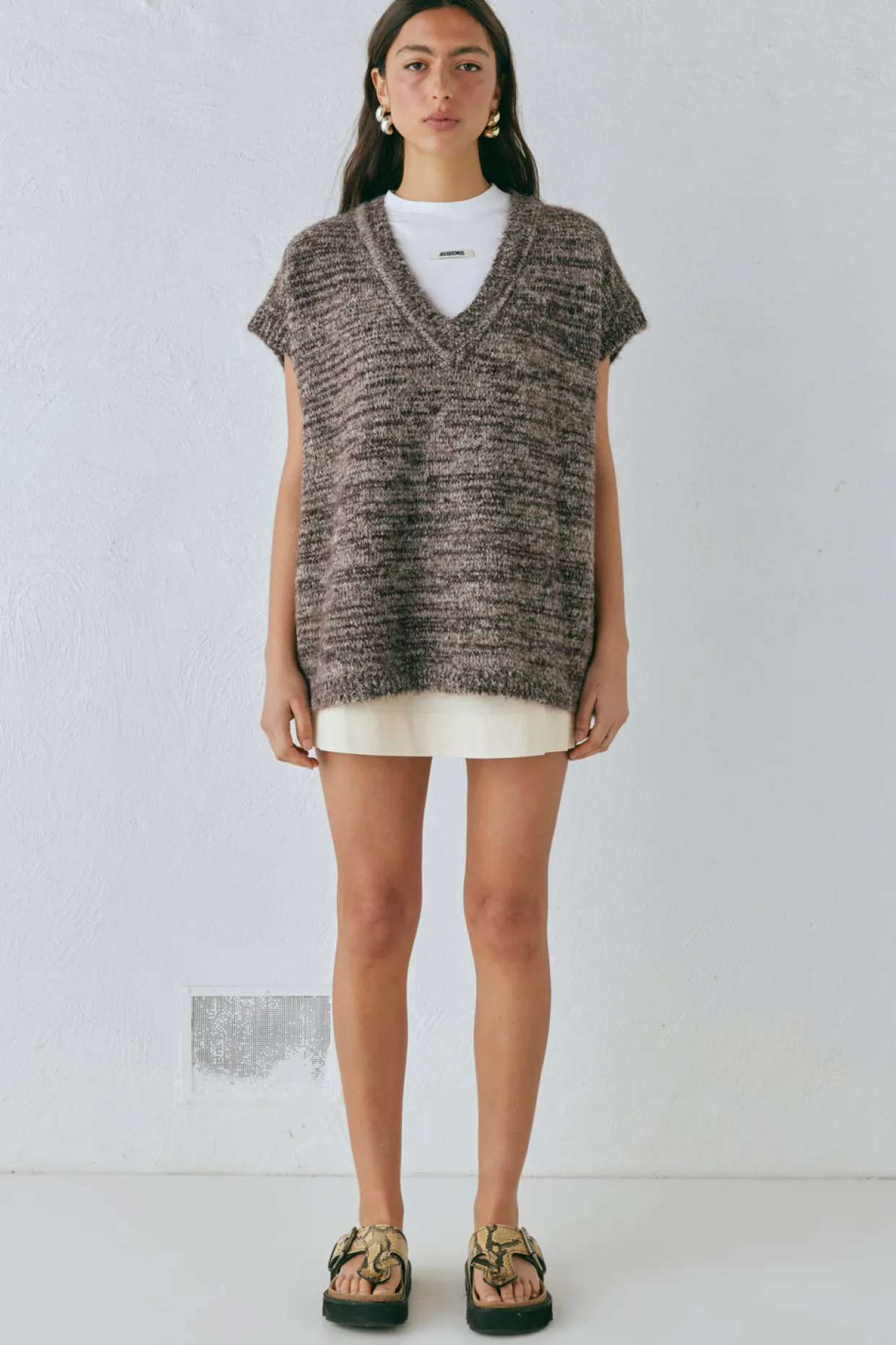 Anita Knit Tunic Vest Marle