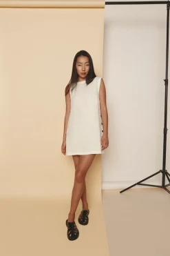 Annabelle Linen Mini Dress White
