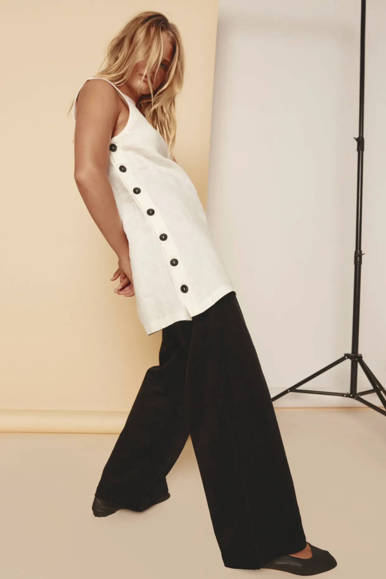 Annabelle Linen Mini Dress White
