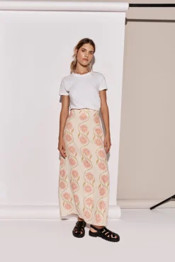 Ari Linen Maxi Skirt Bloom