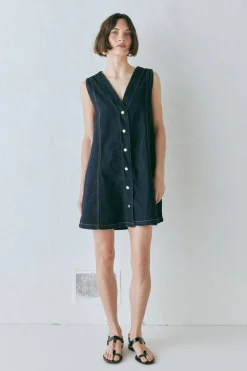 Aston Denim Mini Dress Indigo