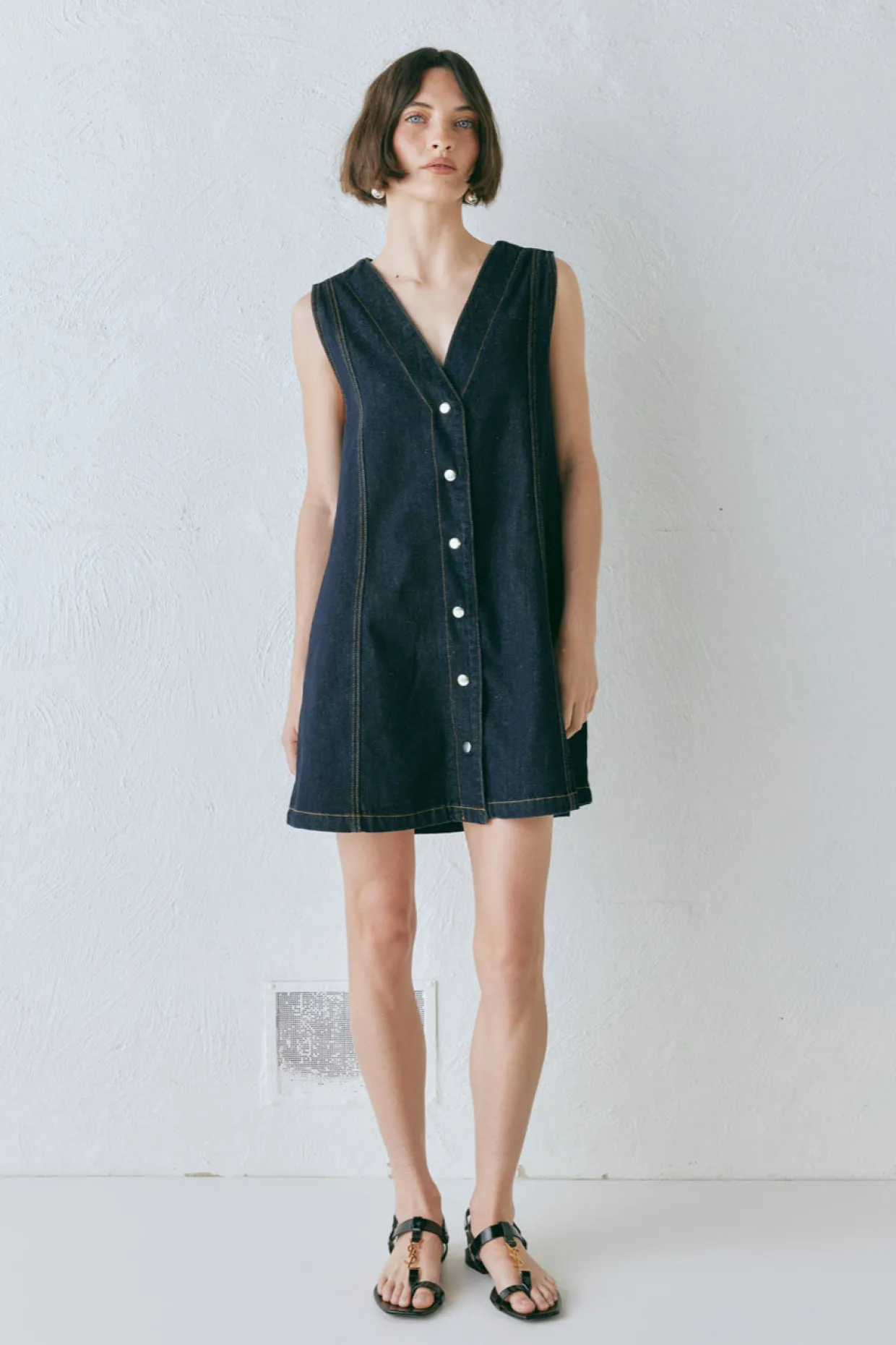 Aston Denim Mini Dress Indigo