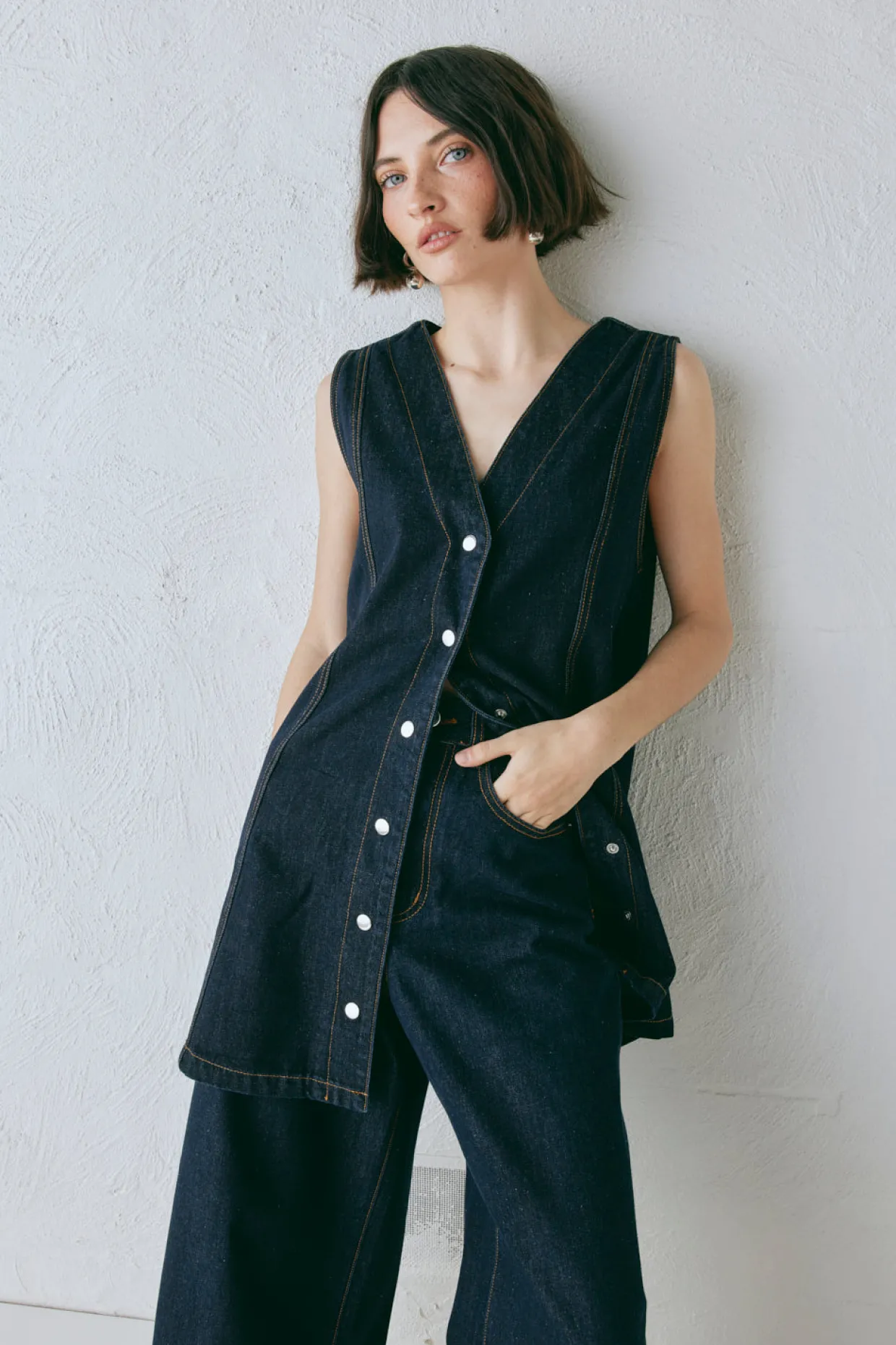 Aston Denim Mini Dress Indigo