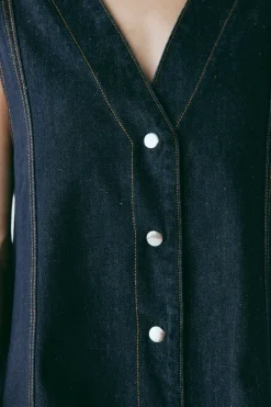 Aston Denim Mini Dress Indigo