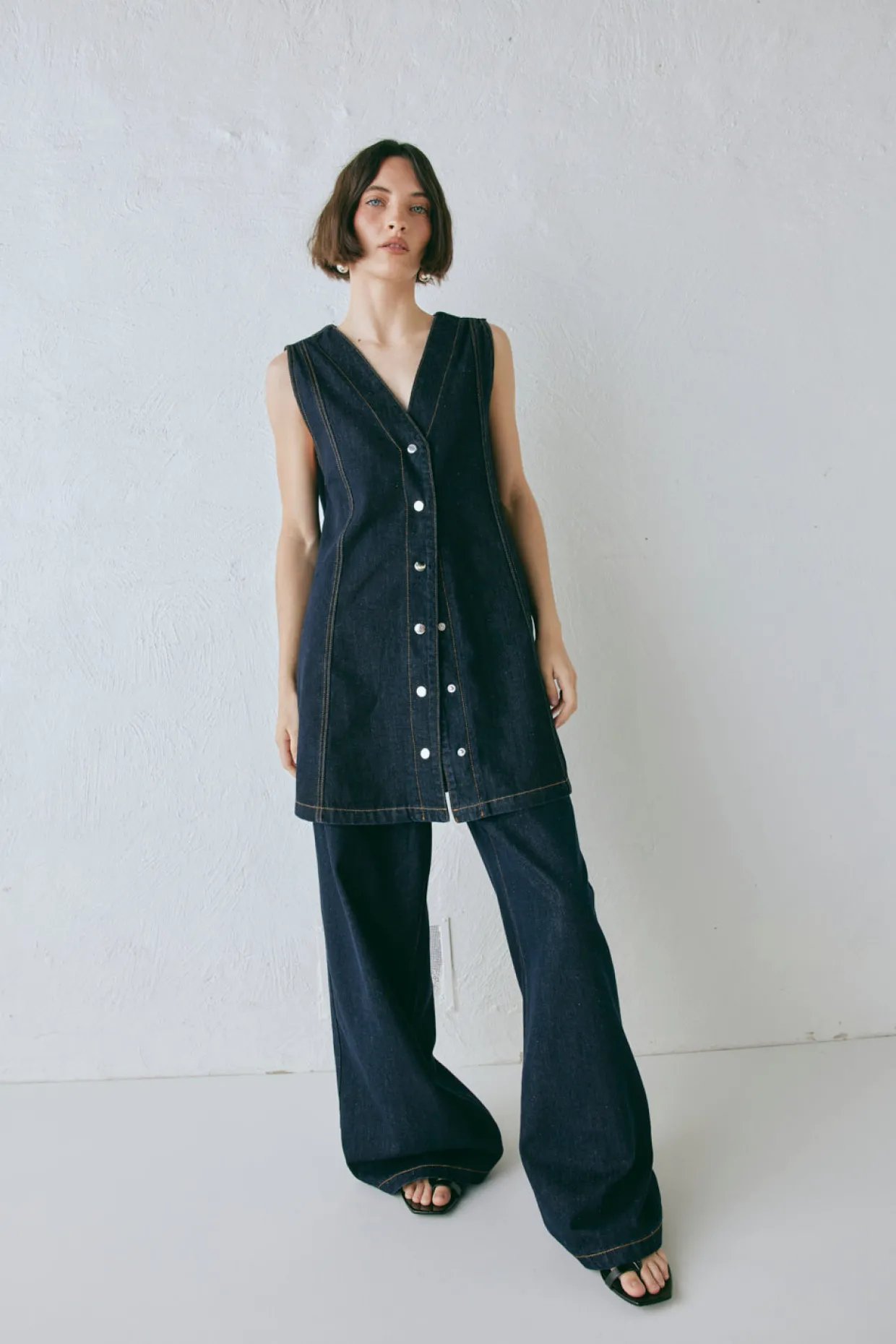 Aston Denim Mini Dress Indigo