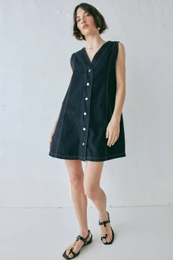 Aston Denim Mini Dress Indigo