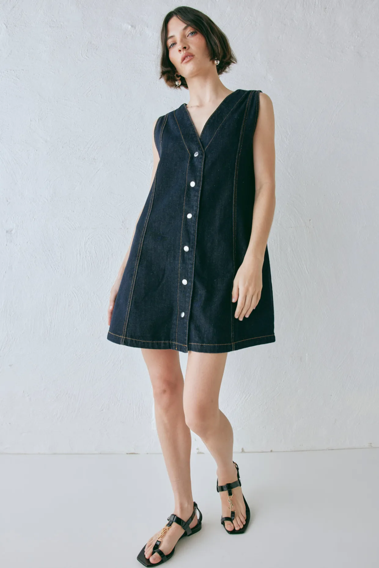 Aston Denim Mini Dress Indigo