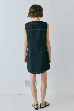 Aston Denim Mini Dress Indigo