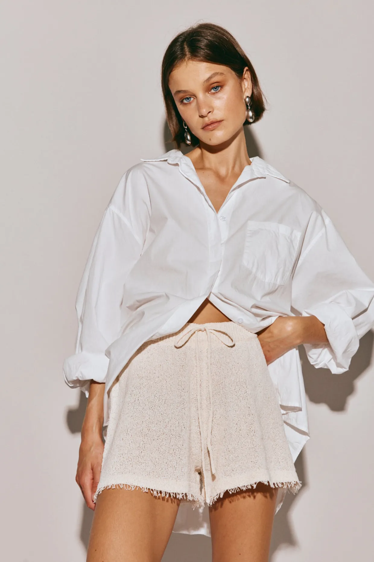 Bambi Knit Shorts Cream