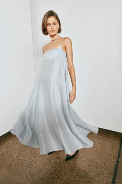 Behati Linen Maxi Dress Sky