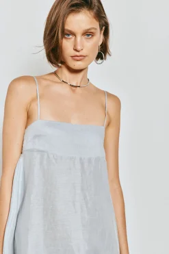Behati Linen Maxi Dress Sky