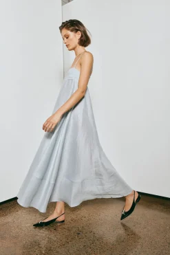 Behati Linen Maxi Dress Sky