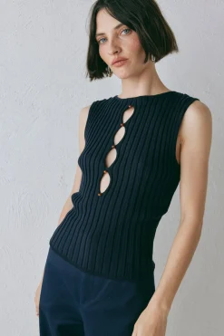 Billie Knit Top Navy