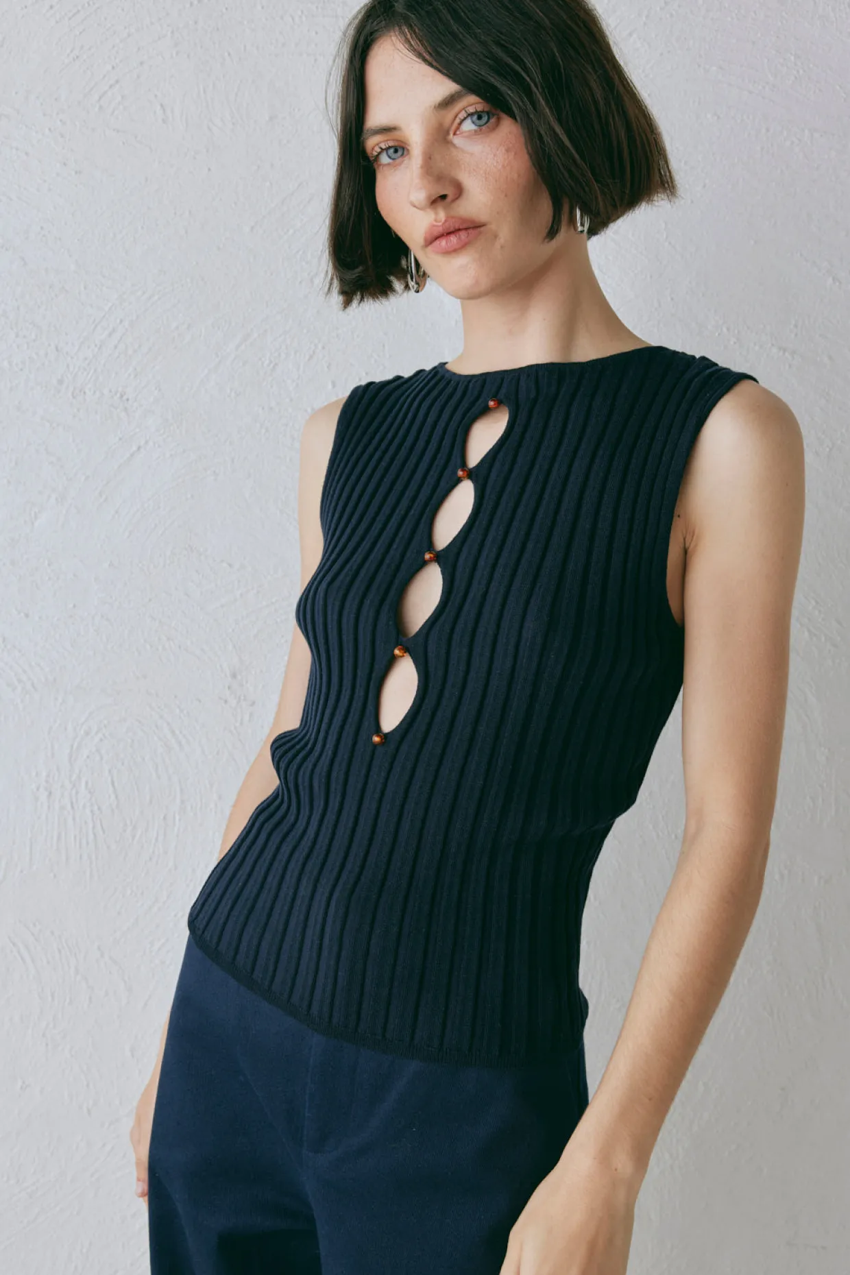 Billie Knit Top Navy