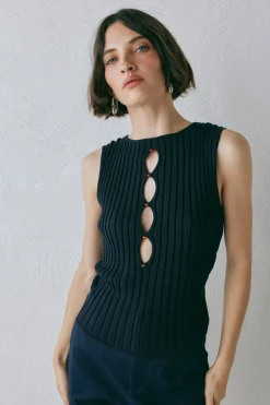 Billie Knit Top Navy
