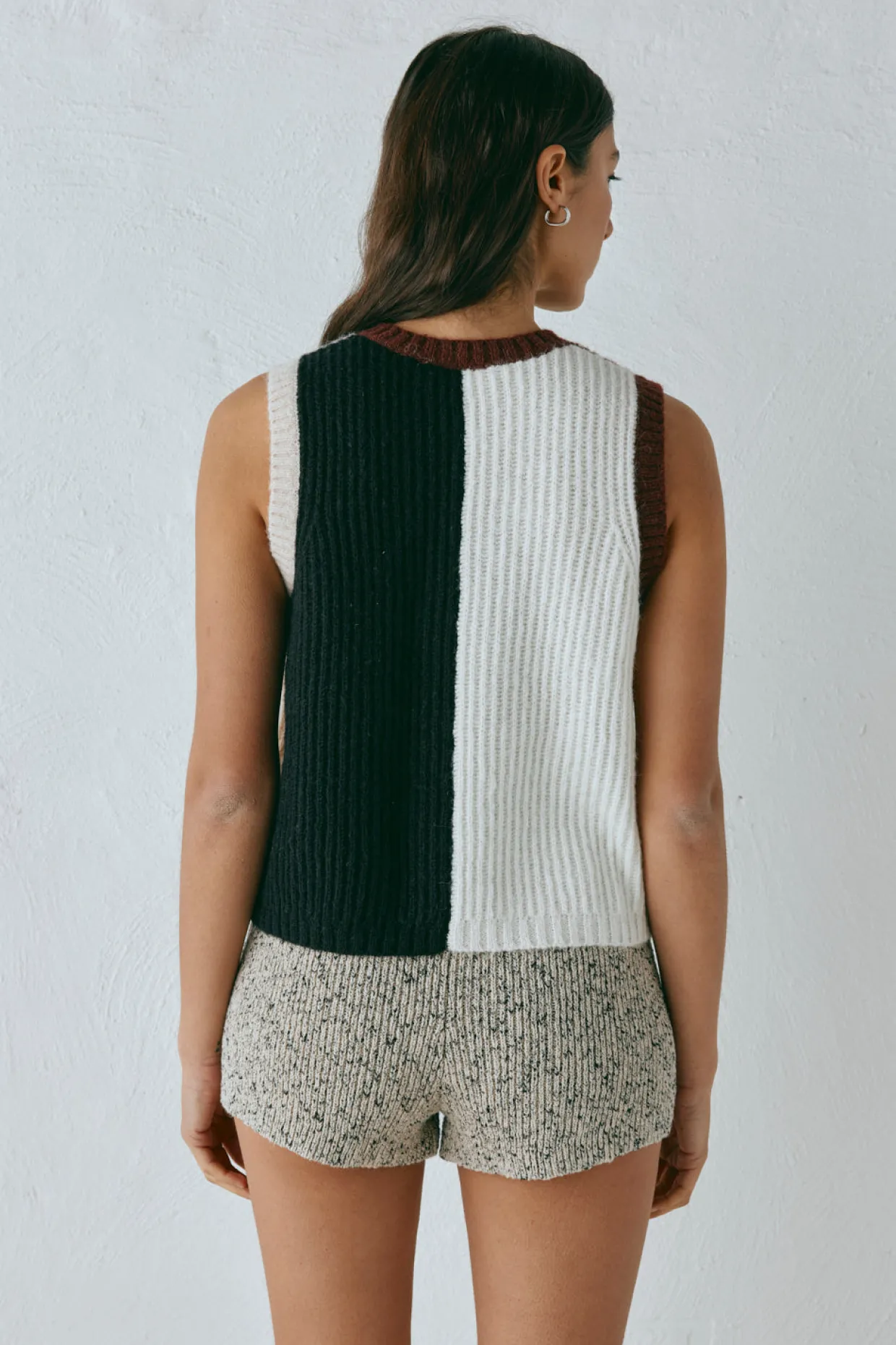 Bridgette Knit Vest Splice