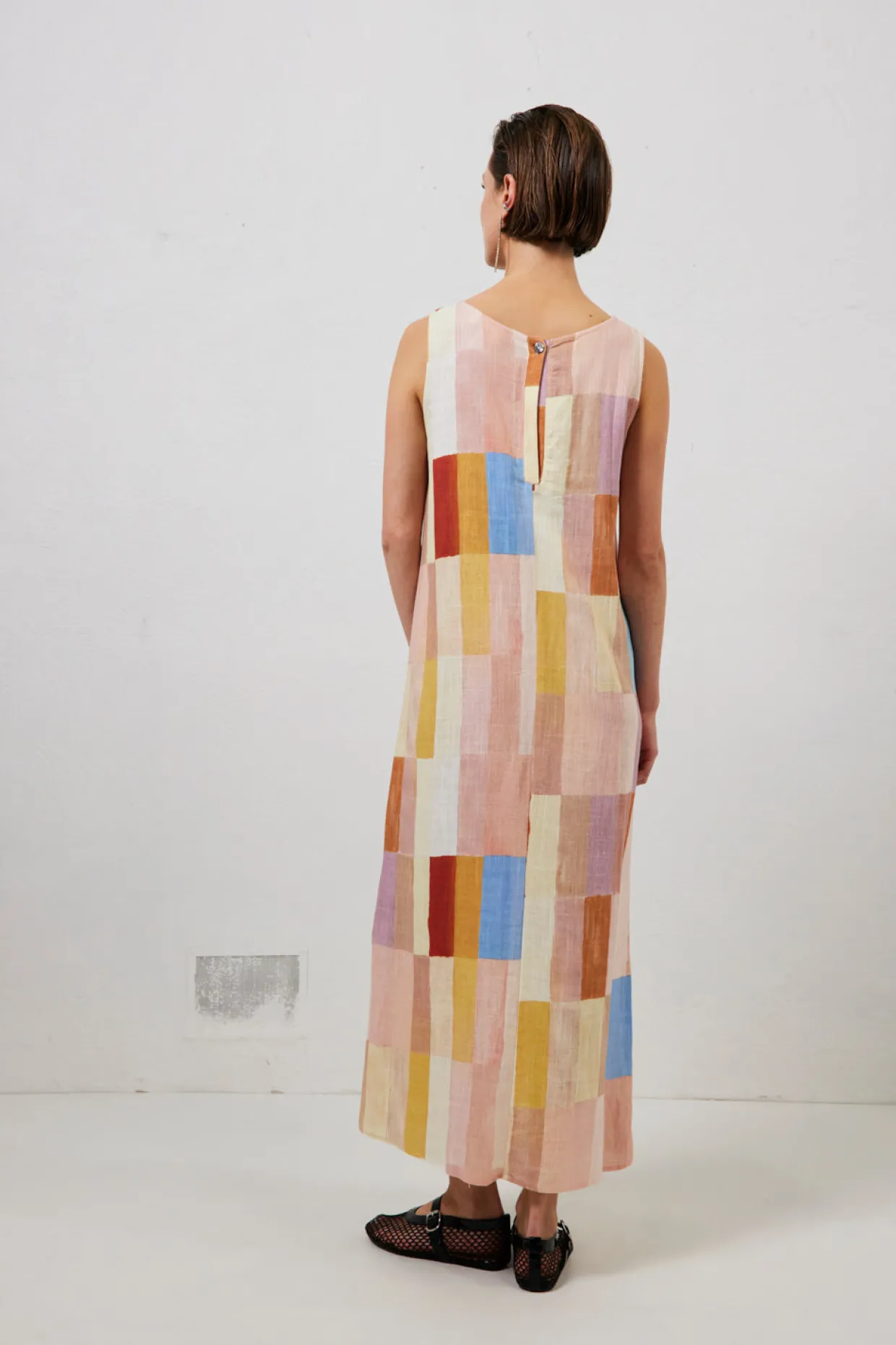 Cate Smock Maxi Dress Patchwork