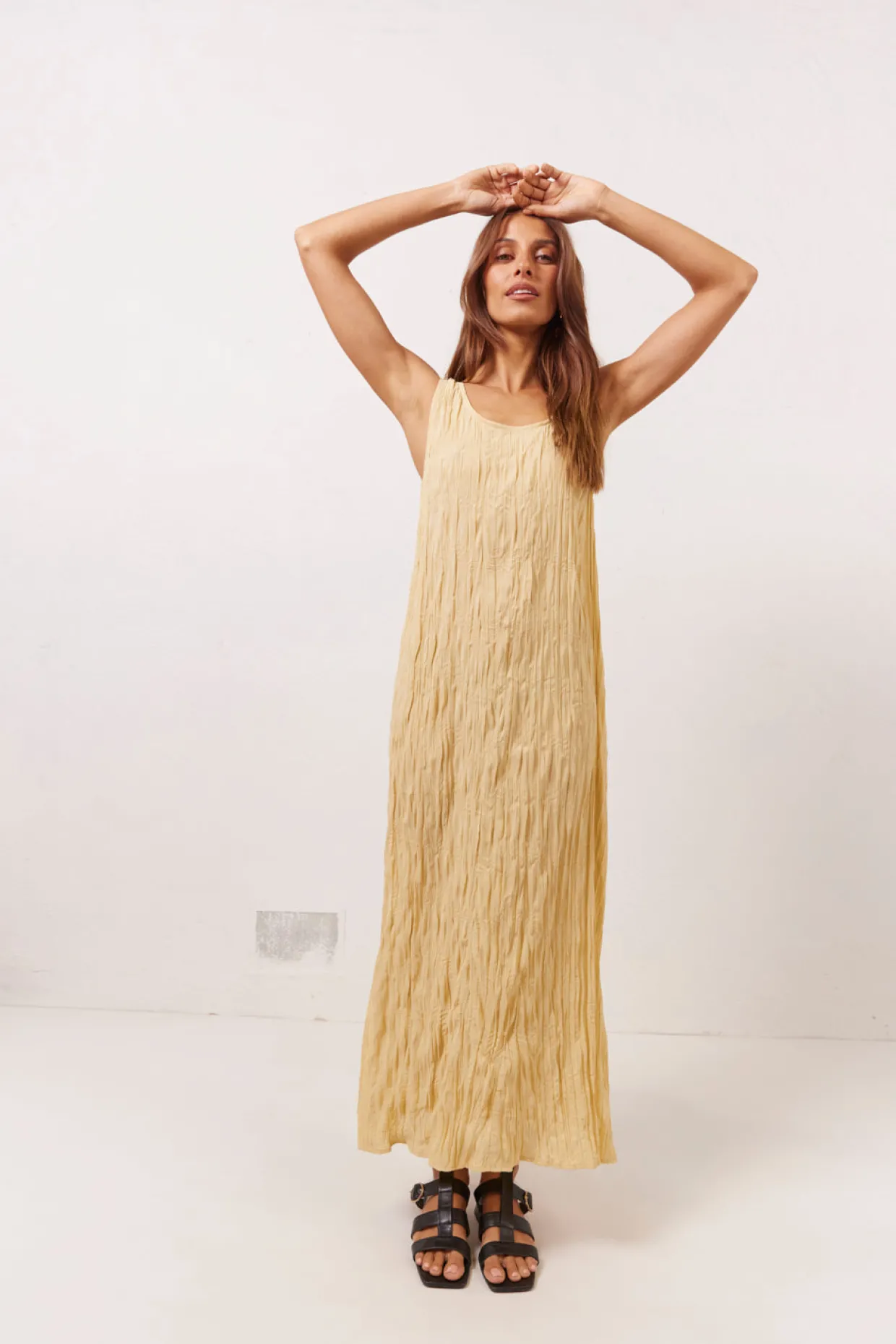Cate Smock Midi Dress Butter