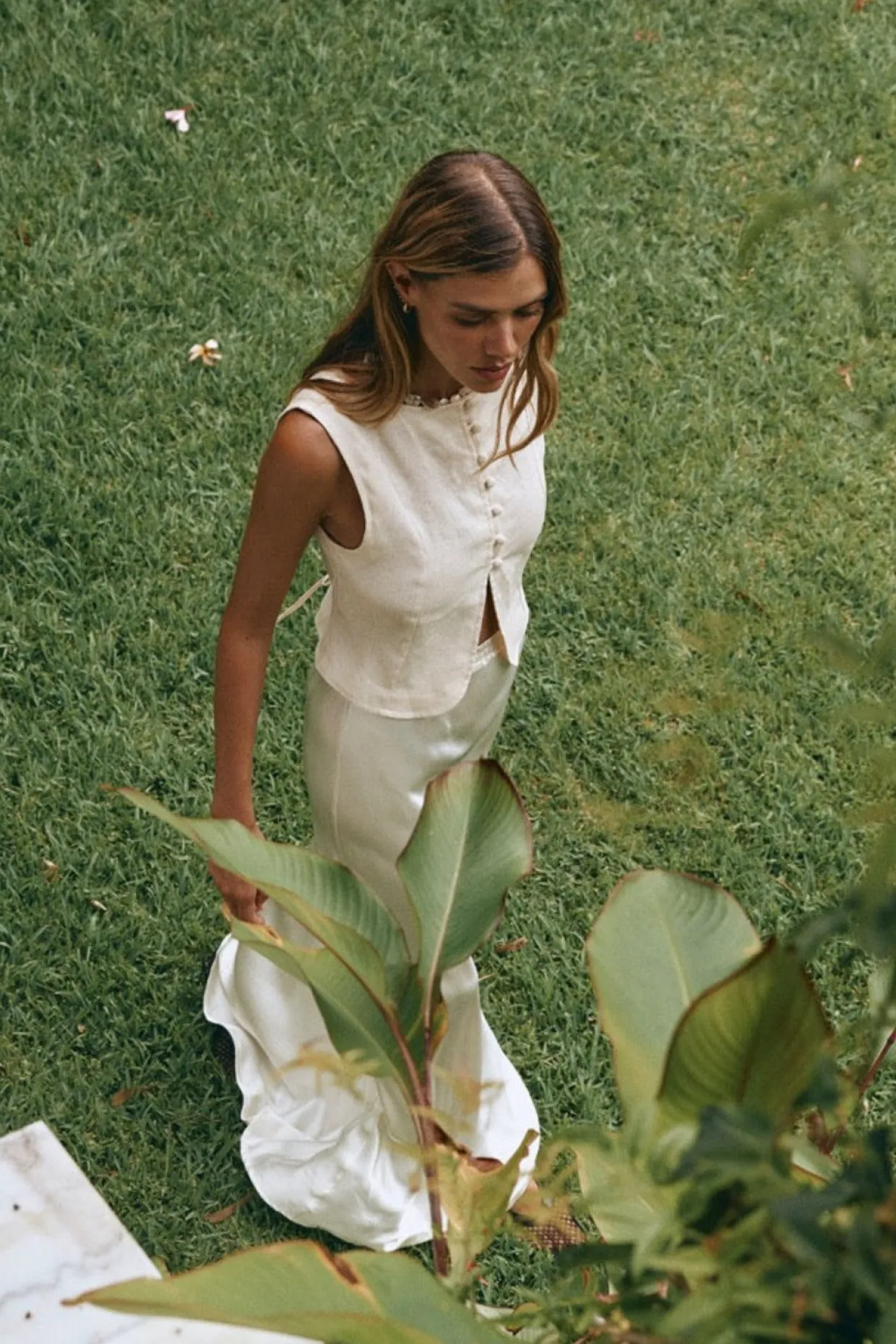 Celeste Linen Top Cream