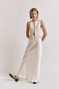 Celeste Linen Top Cream