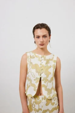 Celeste Linen Top Tropic