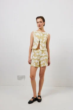 Celeste Linen Top Tropic