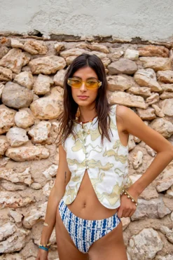 Celeste Linen Top Tropic