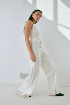 Citara Satin Pants White