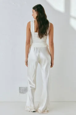 Citara Satin Pants White