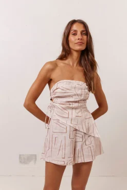 Cosmos Linen Shorts Etch