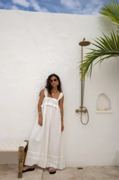 Curate & Create Smock Maxi Dress White
