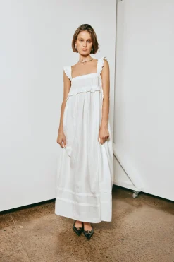 Curate & Create Smock Maxi Dress White