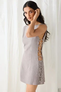 Discoteca Mini Dress Charcoal