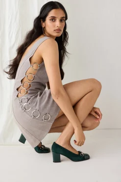 Discoteca Mini Dress Charcoal
