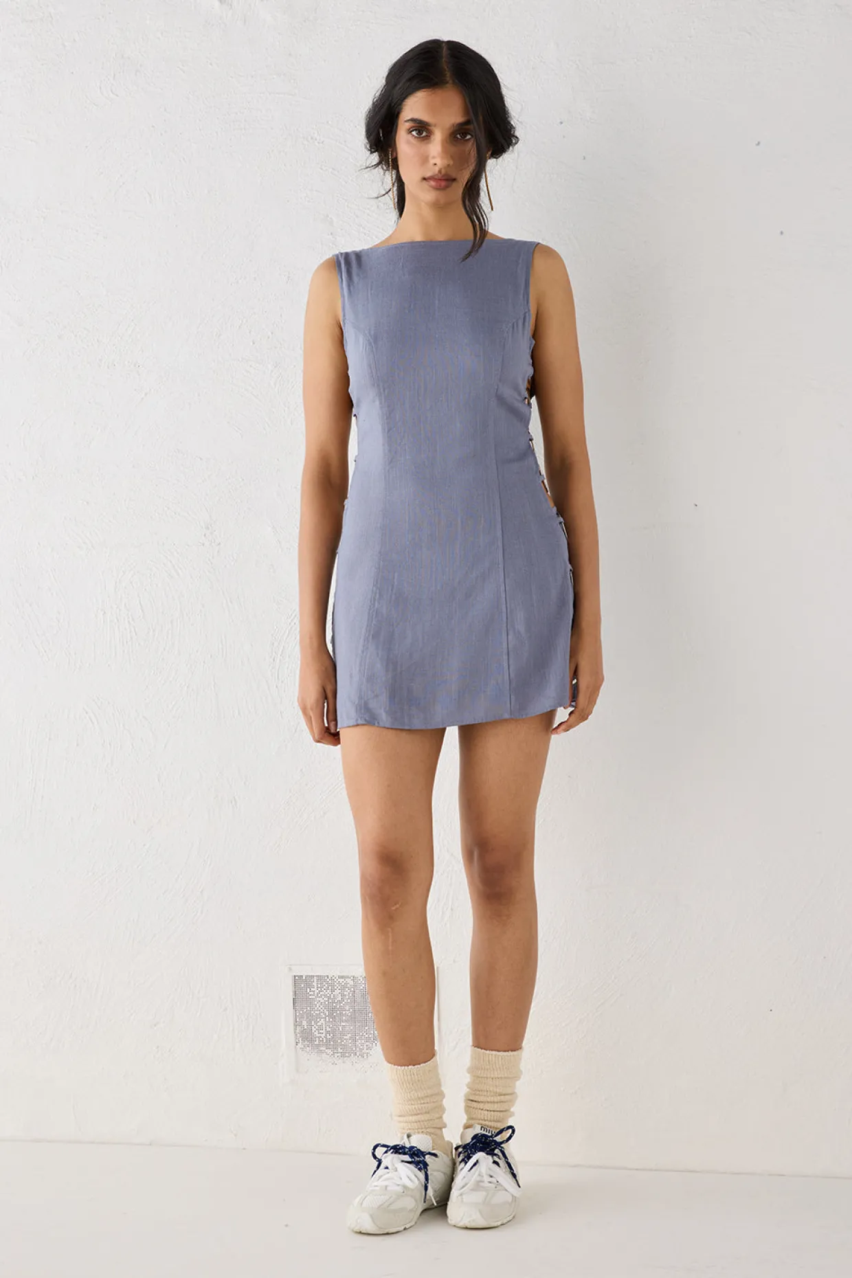 Discoteca Mini Dress Steel