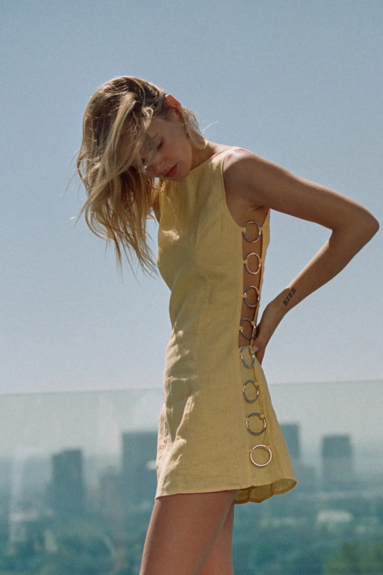 Discoteca Mini Dress Yellow