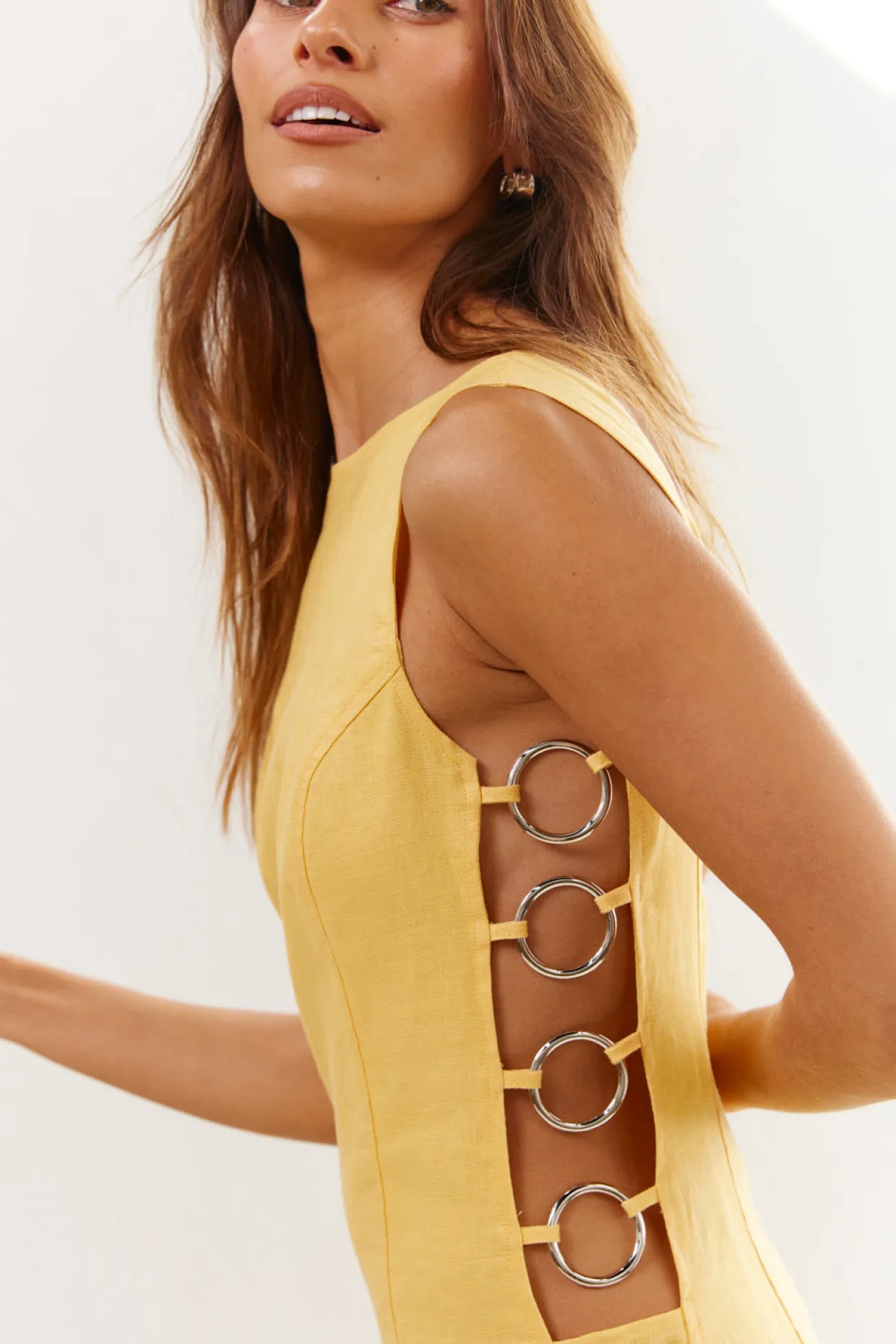 Discoteca Mini Dress Yellow