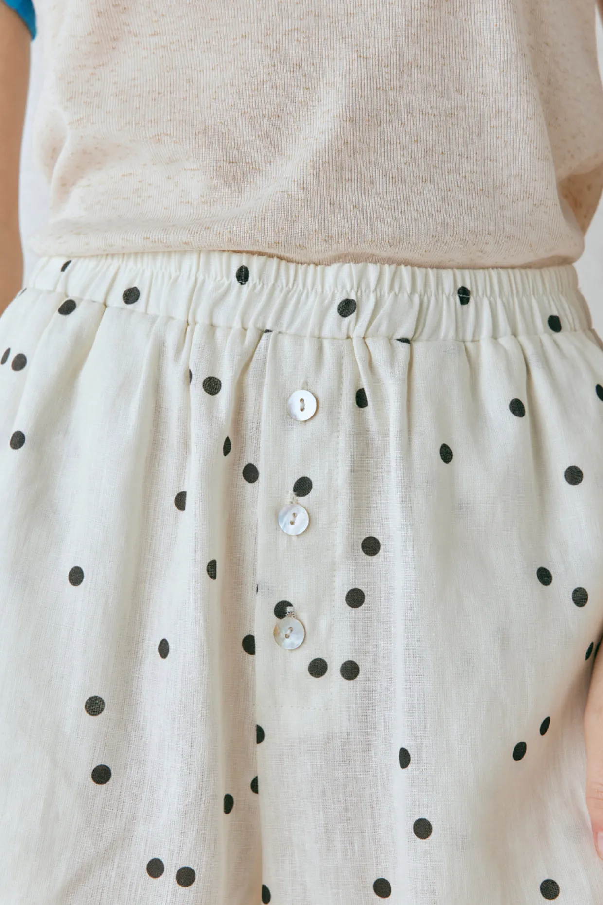 Eliza Linen Shorts Dot