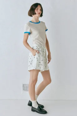 Eliza Linen Shorts Dot