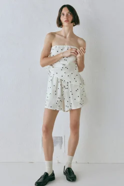 Eliza Linen Shorts Dot