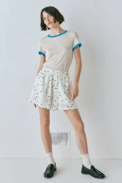 Eliza Linen Shorts Dot