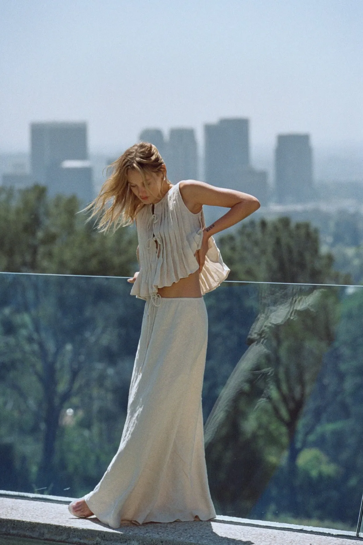 Elodie Linen Maxi Skirt Oatmeal